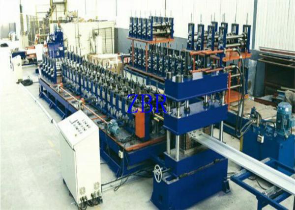Quality Steel Profile Gate Frame Shutter Door Roll Forming Machine Cr12 Cutting Blade for sale