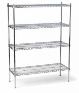 Buy cheap Zinc Steel Commercial Wire Shelving Storage Rack 4 Shelf For Refrigerated Warehouse product