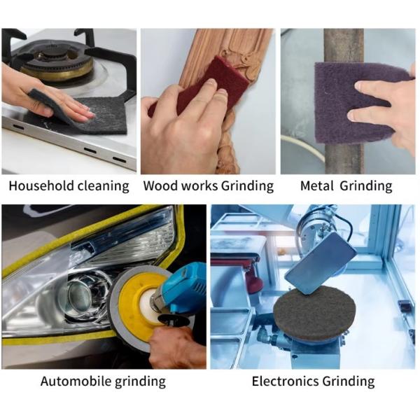 Customizable Buffing Pad with Non-woven High-Density Sponge Layer for Deburring and Multicolor Polishing