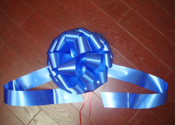 Quality Windshield Pom Pom ribbon Bow for wedding car , large gift loop bows for ceremony for sale