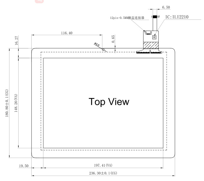 Capacitive Pos Machine Touch Screen 9.7 Inch For Android POS System