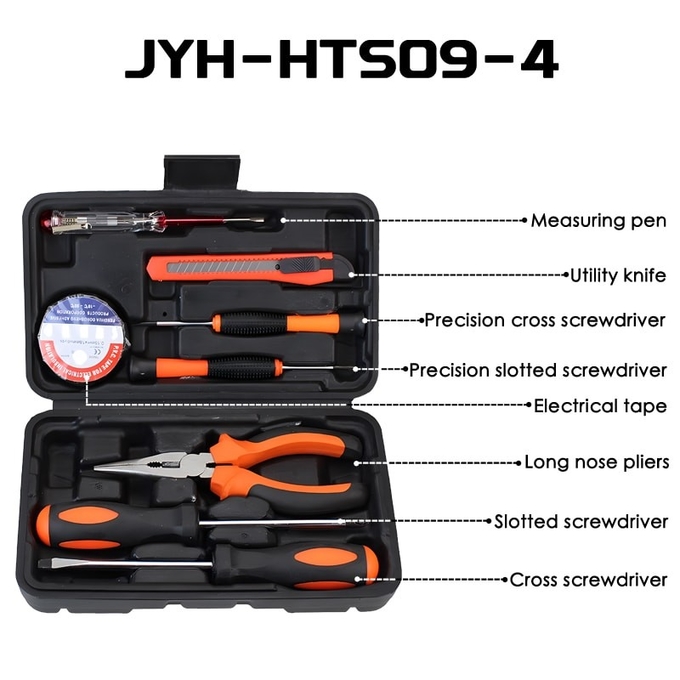 JYH-HTS09-05 9 In 1 Craftsman Household Tool Set with hard case