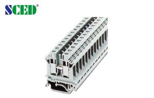 Buy cheap 45 Degree Wire Inlet Din Rail Terminal Blocks for Power Supply product