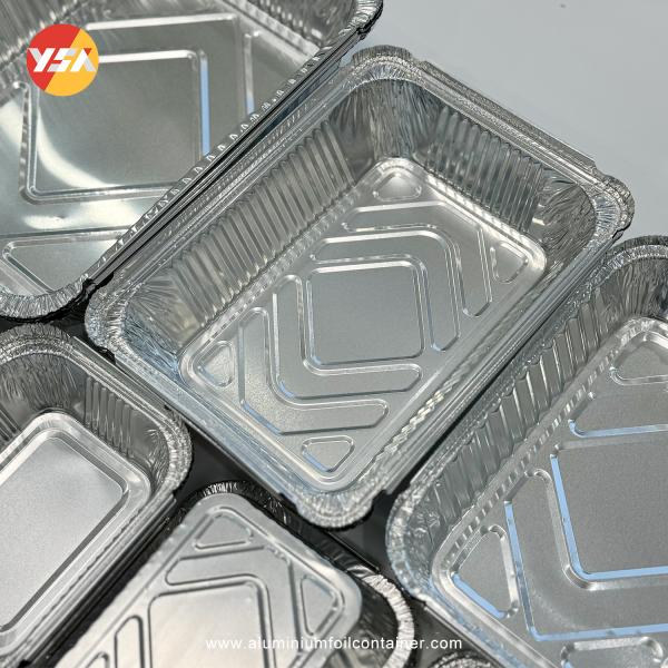 300ml 1000ml Silver Tin Foil Serving Trys Food Packing Foil Container With Lids