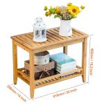 Transform Your Shower Experience with this Bamboo Shower Bench Stool and Storage