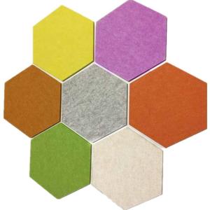 China Sound Proofing Pet hexagon sound panels For Home Theater on sale