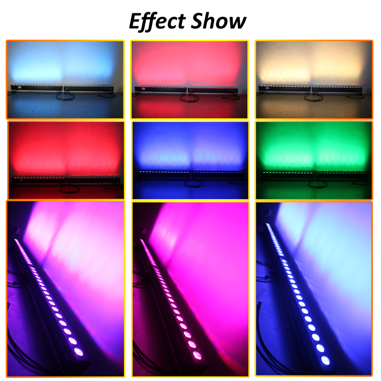 IP65 LED bar Lights 16* 5W 4 in 1rgbw Led Wall Washer for landscape lighting