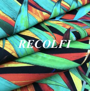 China Recycled Floral Print Fabric , Four Way Stretch Fabric For Texworld Usa Swim Sports on sale