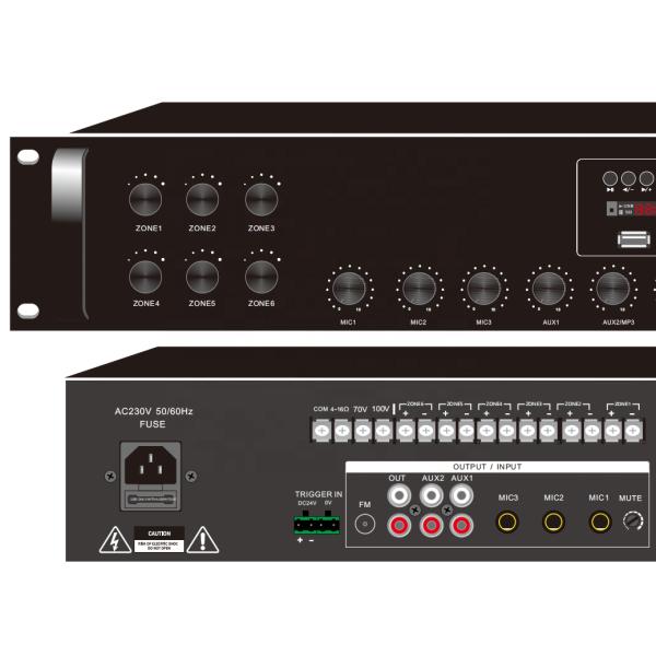 PA-60ZM 60W Mixing Amplifier FM Commercial Audio System OEM ODM