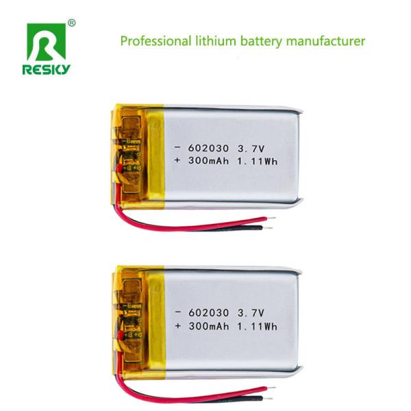Lithium polymer Battery Cell 602030 3.7V 300mAh Rechargeable Lipo Li-polymer Battery For Wareable Device