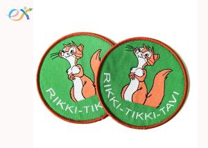 Buy cheap Cute Cartoon Style Custom Woven Patches Merrow Border With Paper Coated product
