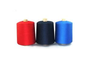 China Ne Polyester Ring Spun Yarn 30/1 Waxed For Knitting Heat Resistance on sale