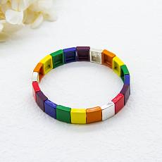 China Lovers Magnetic Men Onyx Bracelet Transparent Elastic Rope Bead Bracelet on sale