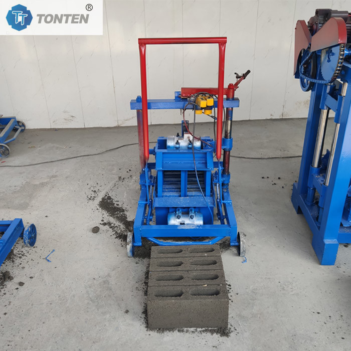 DF2-45 Small Mobile Cement Hollow Block Making Machine For Home Business