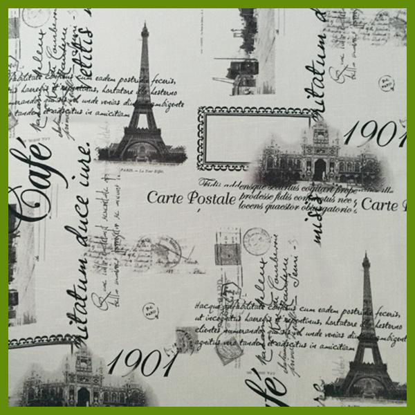Quality Eiffel Tower or La Tour Eiffel printed designs tablecloth made of 100% polyester woven fabric for sale