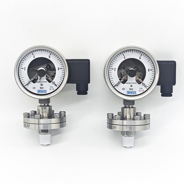 PGT23.100 Stainless Steel Manometer Diaphragm Seal Pressure Gauge With 1.0%FS Accuracy