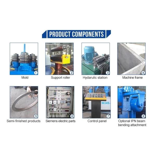 Hydraulic Profile Bending Machine , Angle Roll Bending Machine Stable Performance