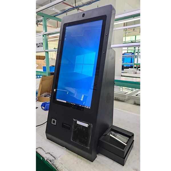 OCR Passport Reader 24 Inch Desktop Hotel Check In Self Service Kiosk with