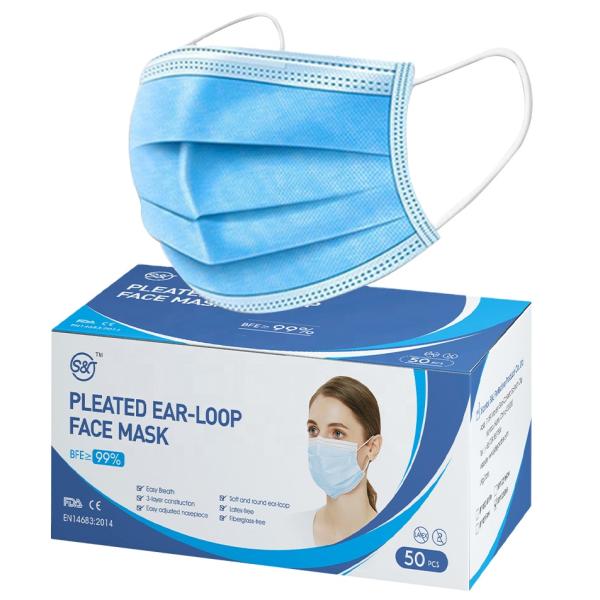 Sample free disposable medical mask nonwoven 3ply face mask manufacture