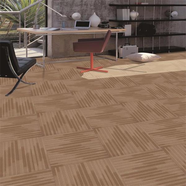 Striped 100%solution dyed Invista Nylon 6 carpet tile