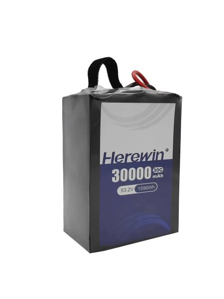 Quality Herewin 14S1P 30000mAh Soft Pack Semi Solid State Battery 30C Sprayer UAV Battery 53.2V for sale