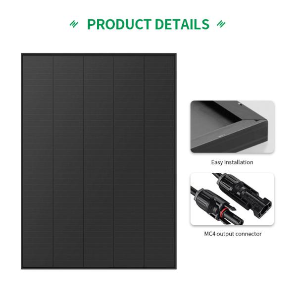 Highfly EU Warehouse Full Black Solar Panel 15W/5V Mono PV Module for Energy Systems