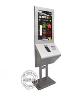 China 32 Inch Kiosk Digital Signage Capacitive Touch Self Ordering Service Printer Scanner on sale