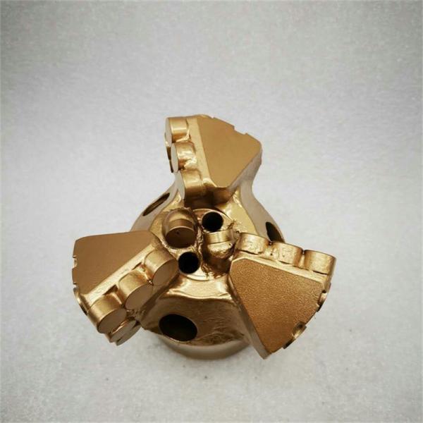 Quality 75mm 3 Wings Concave PDC Coreless Rock Drill Bit for Well Mining Borehole Construction Project for sale