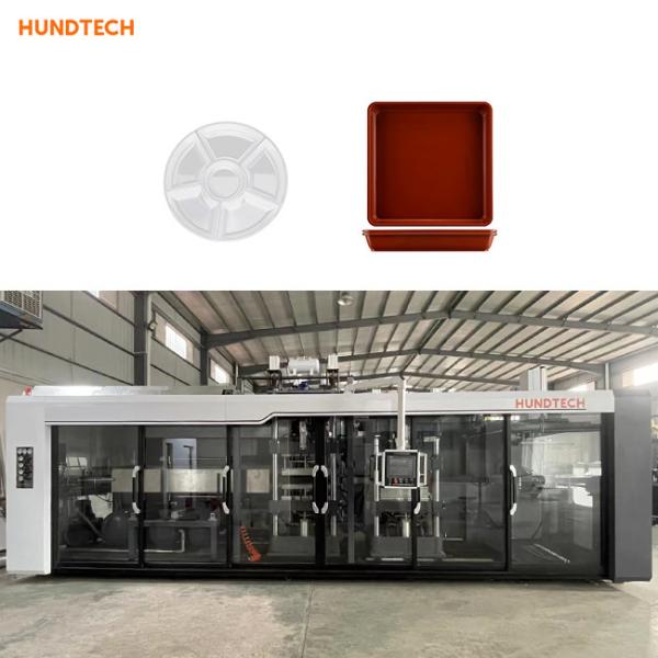Quality Servomotor Controlled Pet Thermoforming Machine Hydraulic PLC 3KW Servo for sale