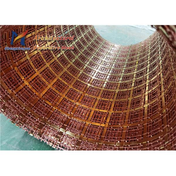 10mm Architectural Woven Wire Mesh Brass Copper Wire Mesh Screen