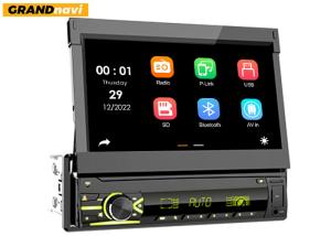 7 Color RGB Light Single Din Car Radio 7 Inch Single Din Retractable Touch Screen IPS