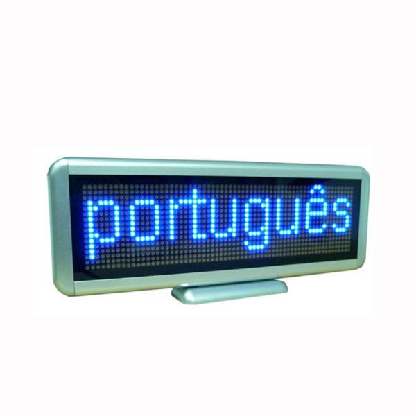 Quality Blue LED Scrolling Message Display Moving Sign Programmable Board Rechargeable C1664B for sale