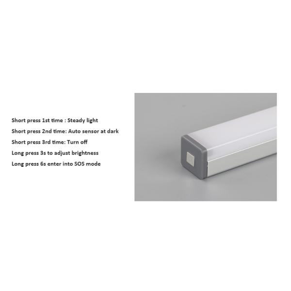USB Rechargeable LED Cabinet Sensor Light 230lm 20s Light Off Delay