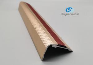 Buy cheap 33x52mm Aluminium Stair Nosing Edge Trim Anodised With PVC Rubber product