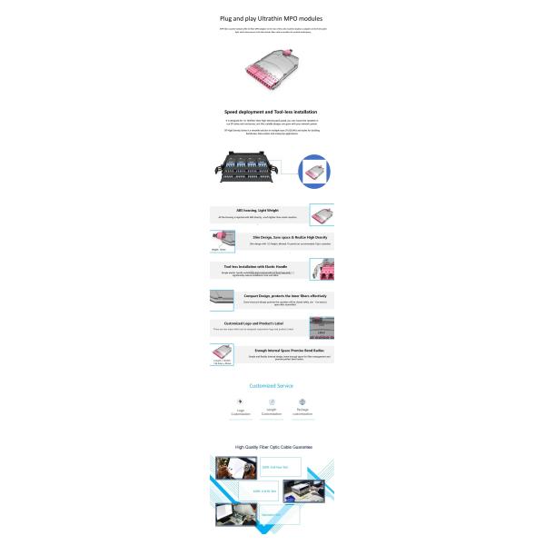 12-Port LC Optical Cable MPO Cassettes Fiber Box MPO-24Core LC/APC LGX MPO/MTP Module box for FTTH