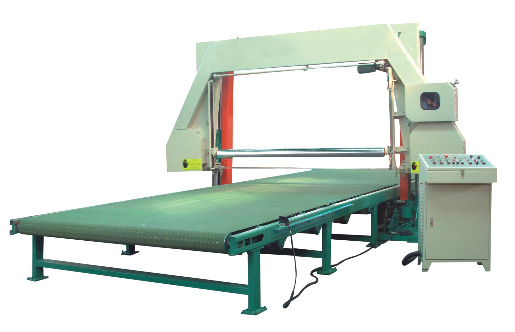 Polyurethane / PU Foam Horizontal Cutting Machine Automatic For Sponge Sheet