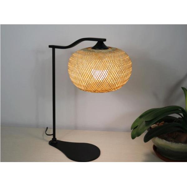 Modern natural bamboo table lamp and lampshade for home decor