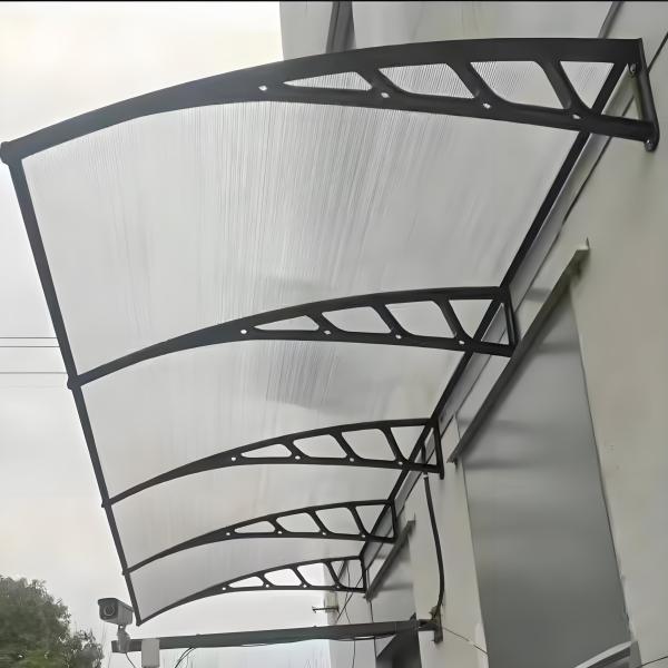 Quality Enhance Your Building s Design with PC Canopy Customizable Polycarbonate Hollow Sheet Window Awnings for sale