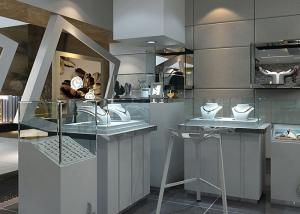 China Brand Jewelry Counter Metal Display Stands , Metal Display Rack For Watches Retail Store on sale