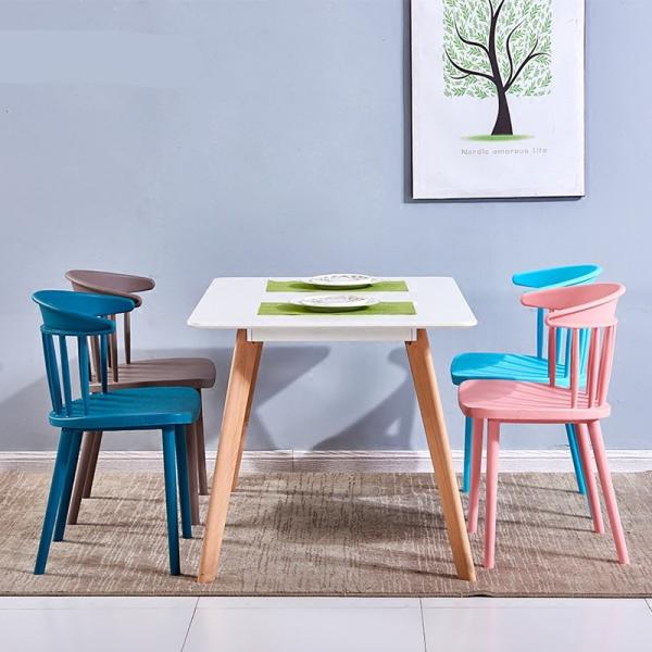 Quality colorful pp plastic chairs dining modern windsor chair for sale