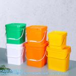 5 To 25 Liter Square Plastic Buckets Rectangular Buckets With Lid And Handle