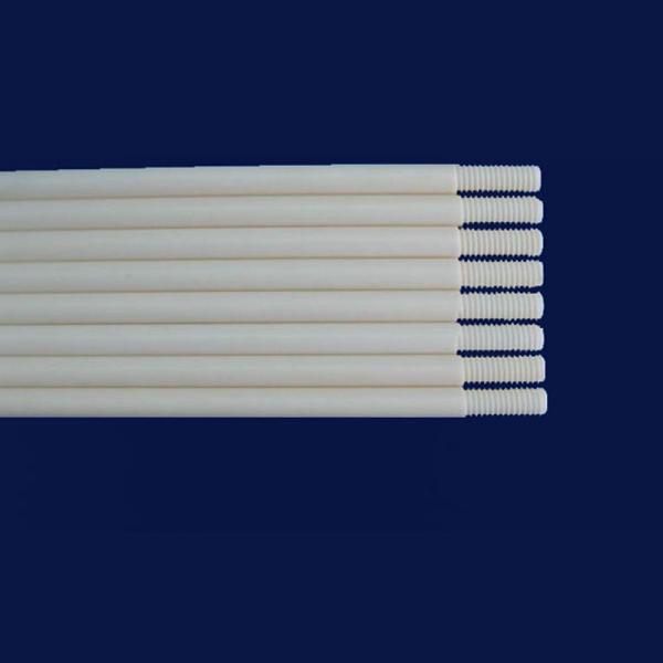 Threaded 99% Alumina Ceramic Rod With Screw Thread For Machine Components