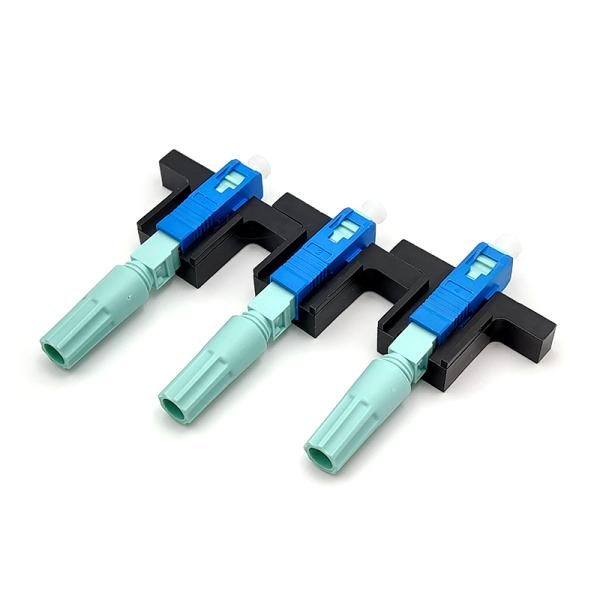5G LX58 SC UPC FTTX Field Installable Connector Fiber Optic Flat Cable Blue