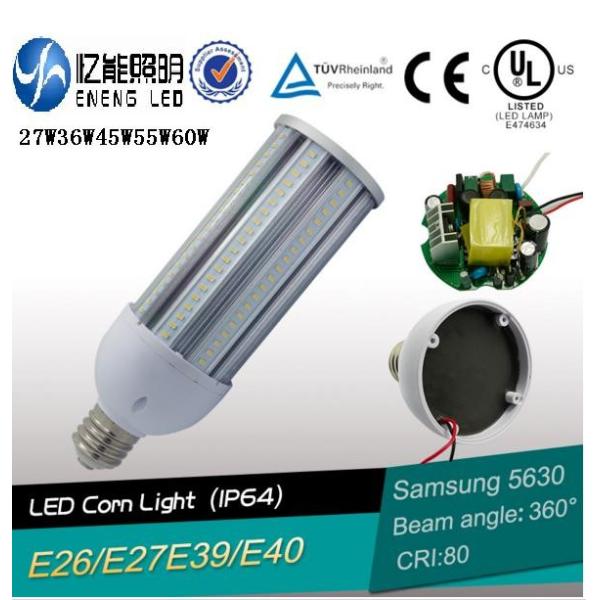 high lumen 130LM/W E27E40E26E39 60W led street light lamp led corn light smd5630 cri>80 3 years warranty CE ROHS