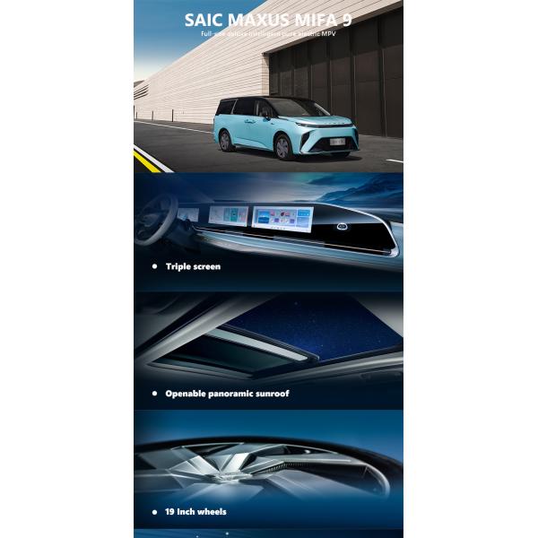 Maxus Mifa 9 Mpv Electric Car High Speed New Energy Vehicles 5 Doors