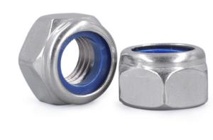 High Strength Hex Head Nut , Self Locking DIN985 Nylon Lock Nut Gr 4 / Gr 6 / Gr 8