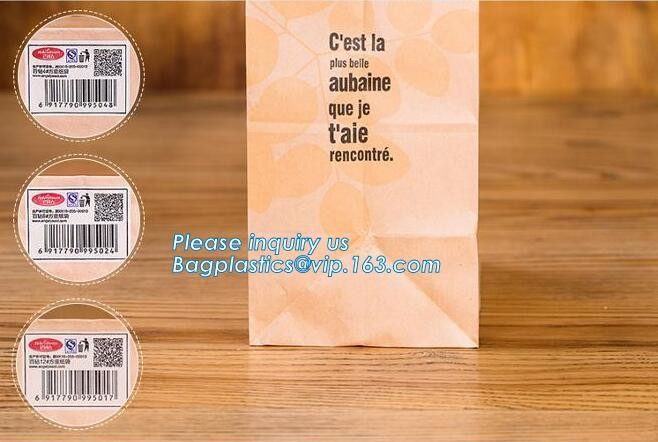 Custom Printing Recycled Brown Kraft Paper Bags,Custom Printed Factory Glassine Paper Bread Small Brown Bag, bagease
