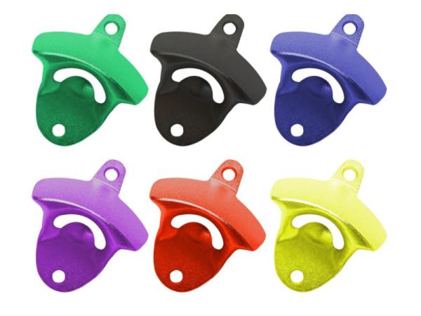 Quality Cool Innovative Die Casting Zinc Alloy Color Painting Colorful Bar Decoration Wall-mounted Unique Beer Bottle Opener for sale