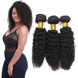 Buy cheap Genuine Raw Virgin Curly Hair Bundles / Jerry Curly Hair Weave With Closure product