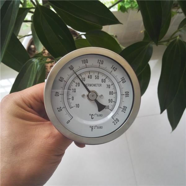 Food Safe Probe Bimetallic Brew Kettle Thermometer With 82mm Large Dial